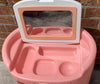 Little Tikes Pink Vanity Salon Desk Victorian Pink Chair Clean in Very Good Condition