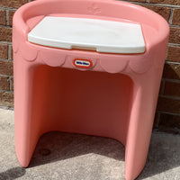 Little Tikes Pink Vanity Salon Desk Victorian Pink Chair Clean in Very Good Condition