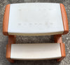 Vintage Little Tikes Child Size Full Size Orange Table Bench Seats Attached - Good Condition