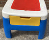 Vintage Little Tikes Table w/Drawers, Lego Top, 2 Chunky Chairs - Great Condition