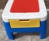 Vintage Little Tikes Table w/Drawers, Lego Top, 2 Chunky Chairs - Great Condition