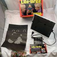 Lite Brite - 1992 - 6 Unpunched Sheets - 200+ Pegs - Working - Great Condition