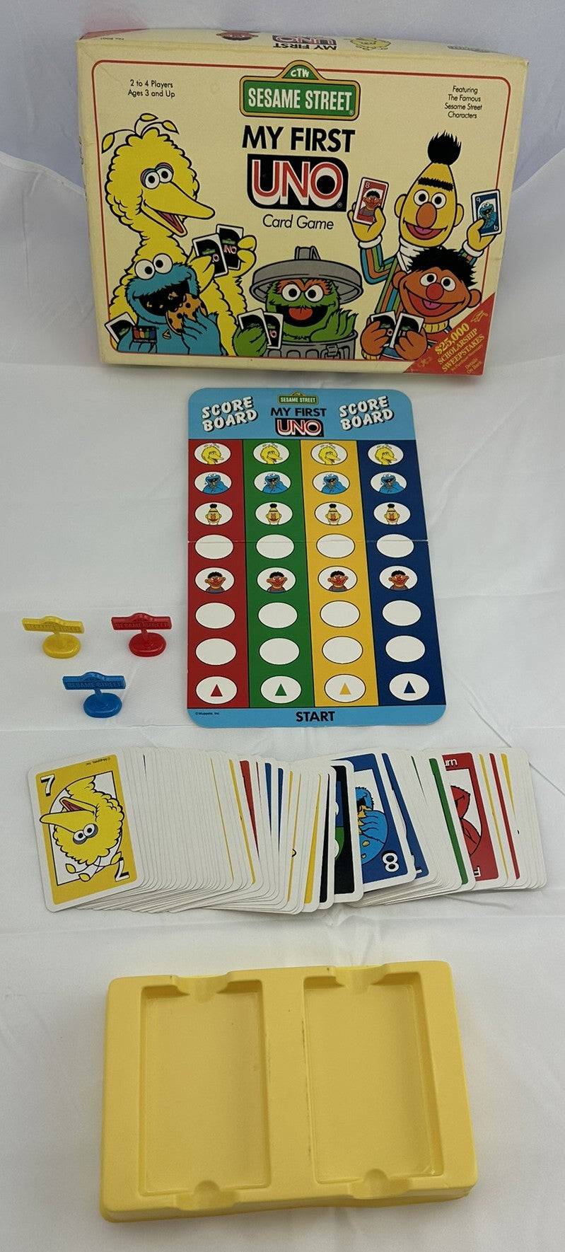Sesame Street My First Uno Game - 1989 - Mattel - Great Condition