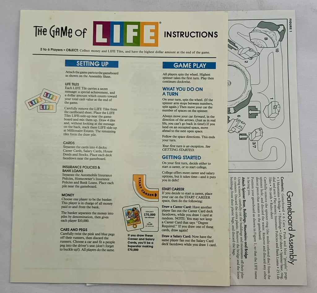 The Game Of Life 1991 Replacement Instructions