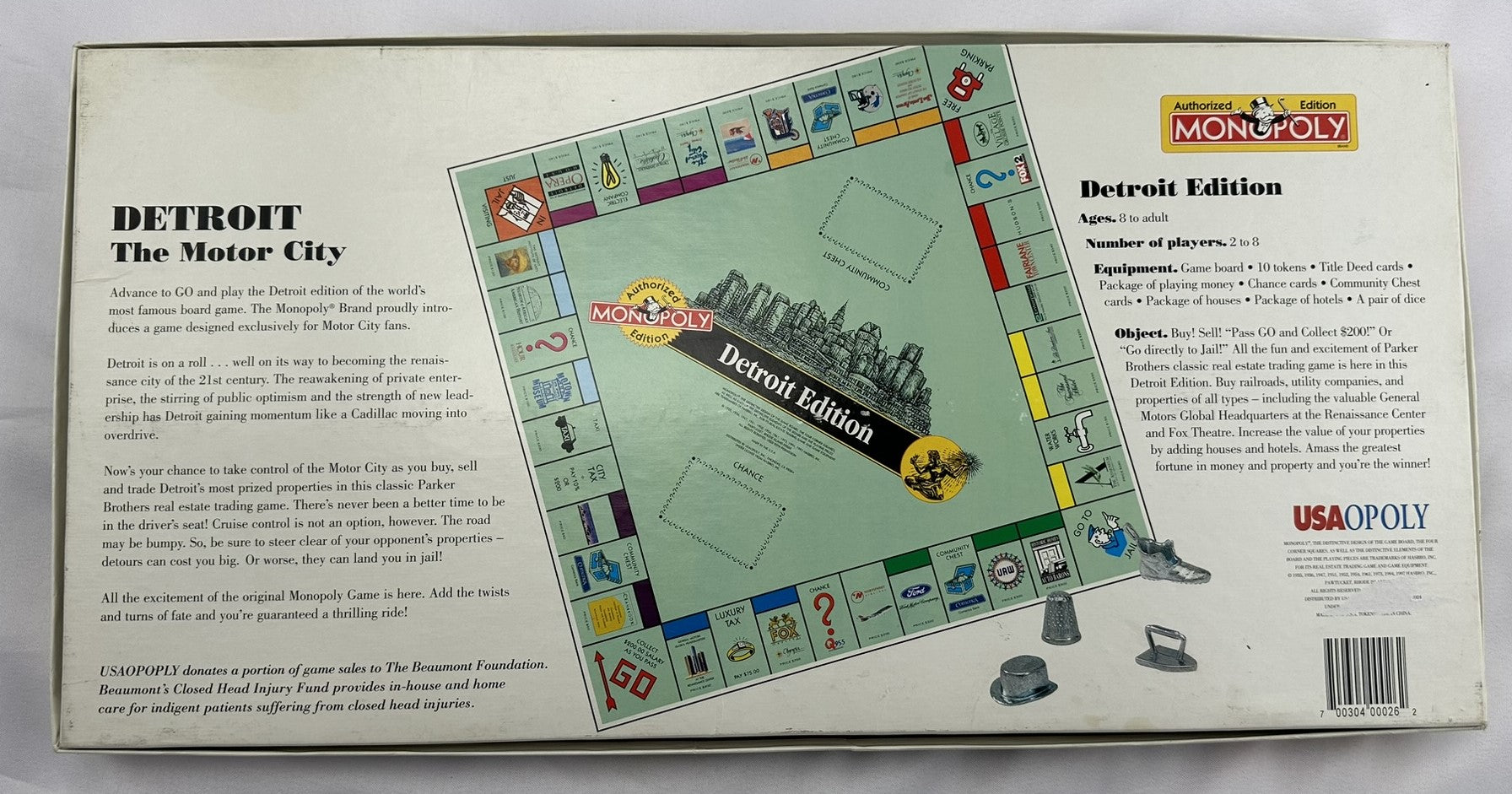 Detroit Edition Monopoly Game - 1997 - USAopoly - Great Condition ...