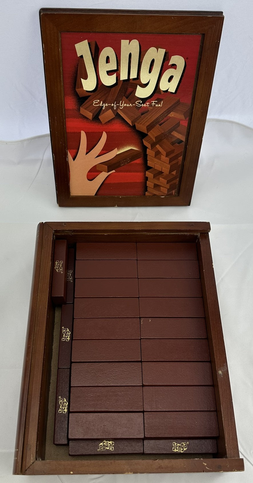 Jenga Game Wood Book Collection - 2006 - Milton Bradley - Good Condition