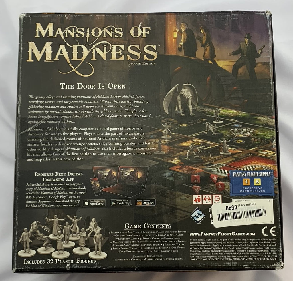 mansions of madness 2nd edition card sleeves 2016 Mansions of Madness Game 2nd Edition - Fantasy Flight Games - Gre
