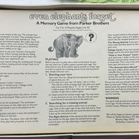 Even Elephants Forget Game - 1981 - Parker Brothers - Very Good Condition