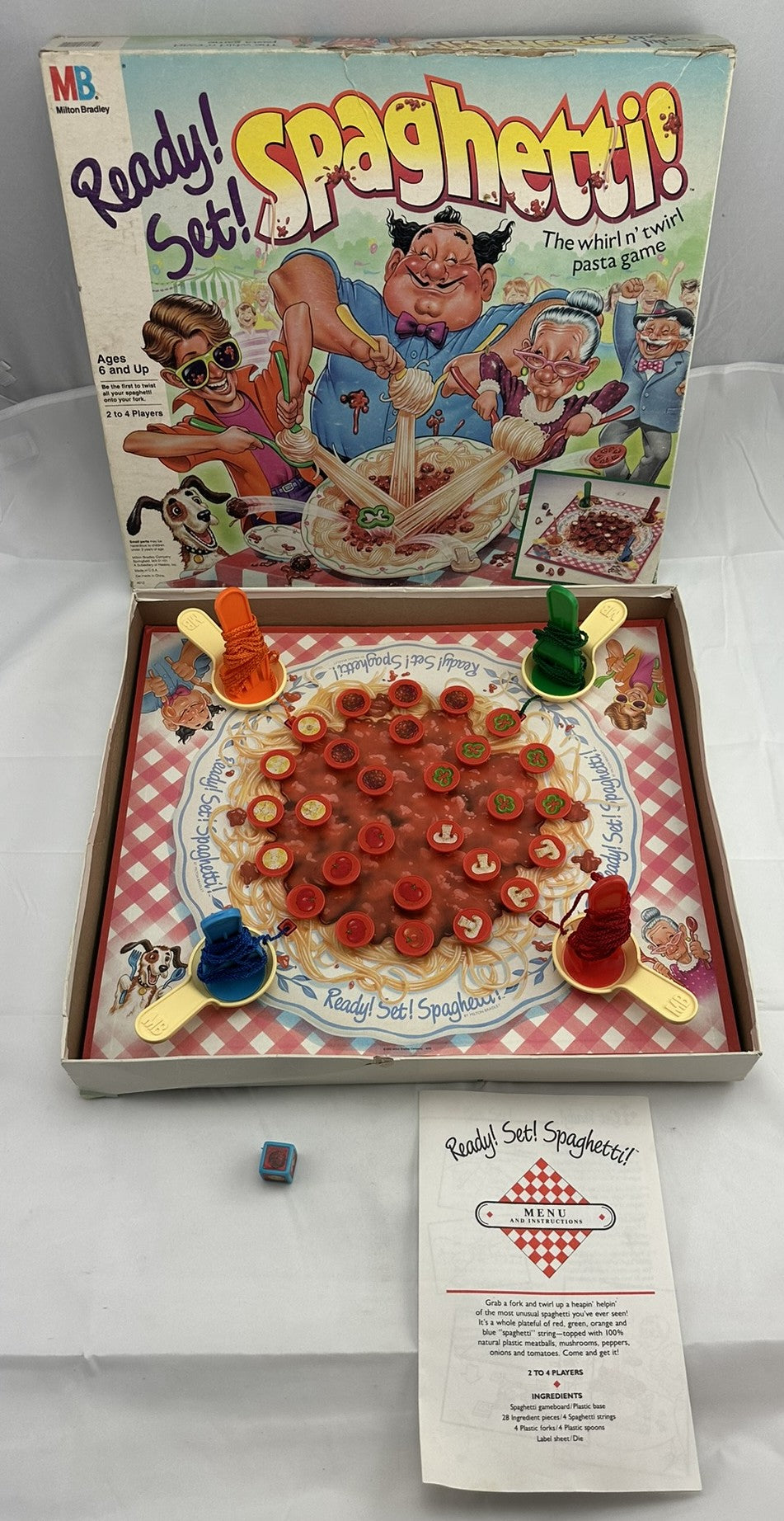Ready! Set! Spaghetti! Game - 1989 - Milton Bradley - Good Condition