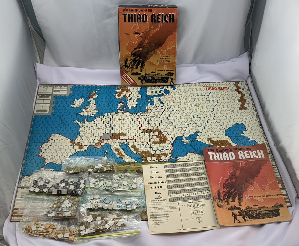 Rise and Decline of the Third Reich Game - 1974 - Avalon Hill - Very Good Condition