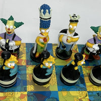 Simpsons Chess Set in Tin - 2000 - Cardinal - Great Condition (Copy)