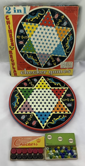 2 in 1 Chinese Checkers and Checkers - Ohio Art - Very Good Condition