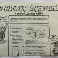 Mickey's Playground Board Game - 1988 - Golden - Great Condition