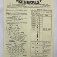 The Generals Electronic Strategy Game - 1980 - Ideal - Great Condition