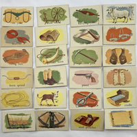 Cowboy Lotto Game - Milton Bradley - 1958 - Good Condition