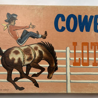 Cowboy Lotto Game - Milton Bradley - 1958 - Good Condition