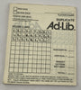 Duplicate Ad Lib Crossword Cubes Game - 1976 - E.S. Lowe - Good Condition