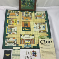Clue Wood Bookshelf Game - 2005 - Parker Brothers - Great Condition