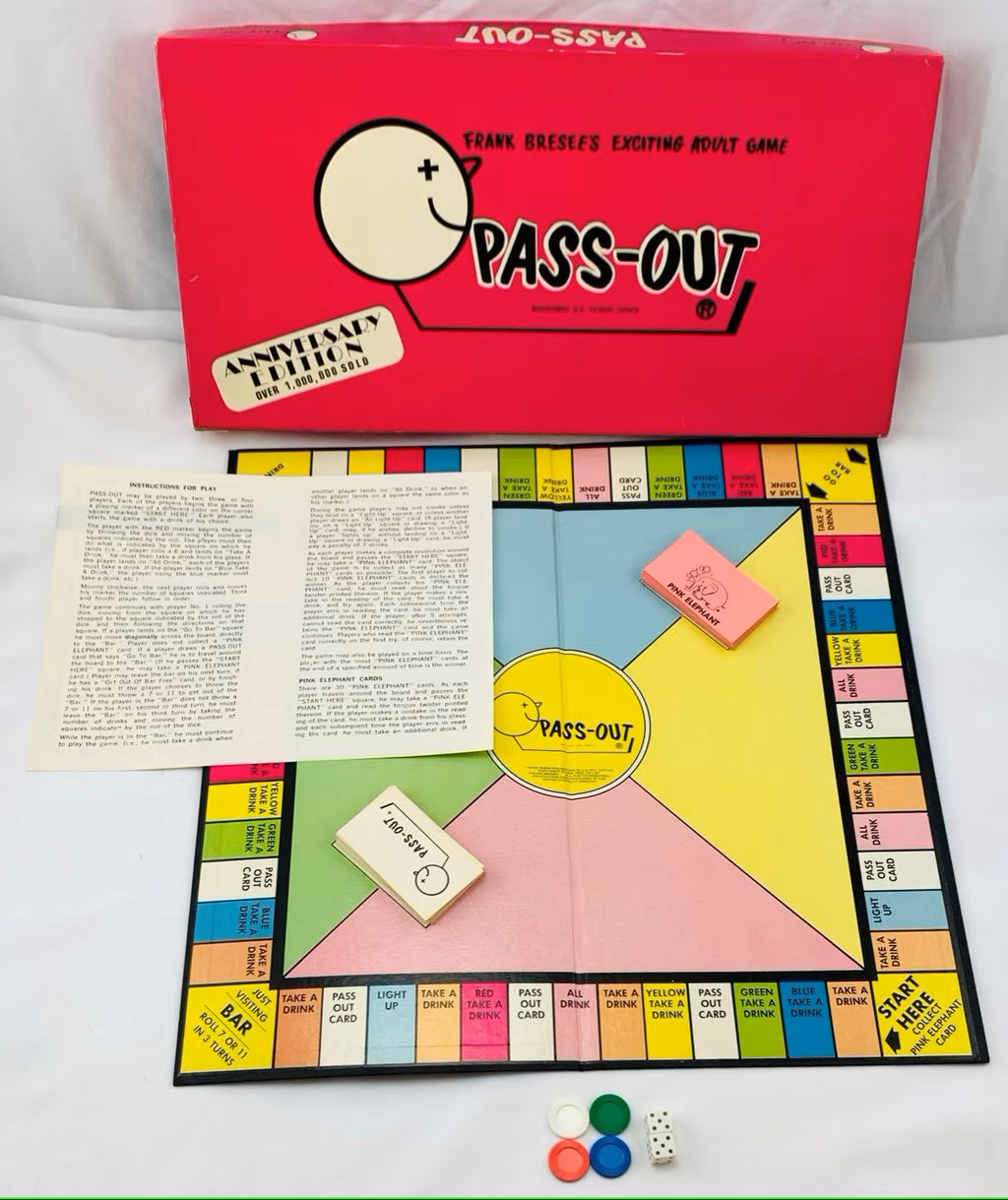 Pass Out Game Anniversary Edition - 1982 - Frank Bresee - Great Condition