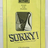 Sorry! Wood Book Game - 2005 - Parker Brothers - Great Condition