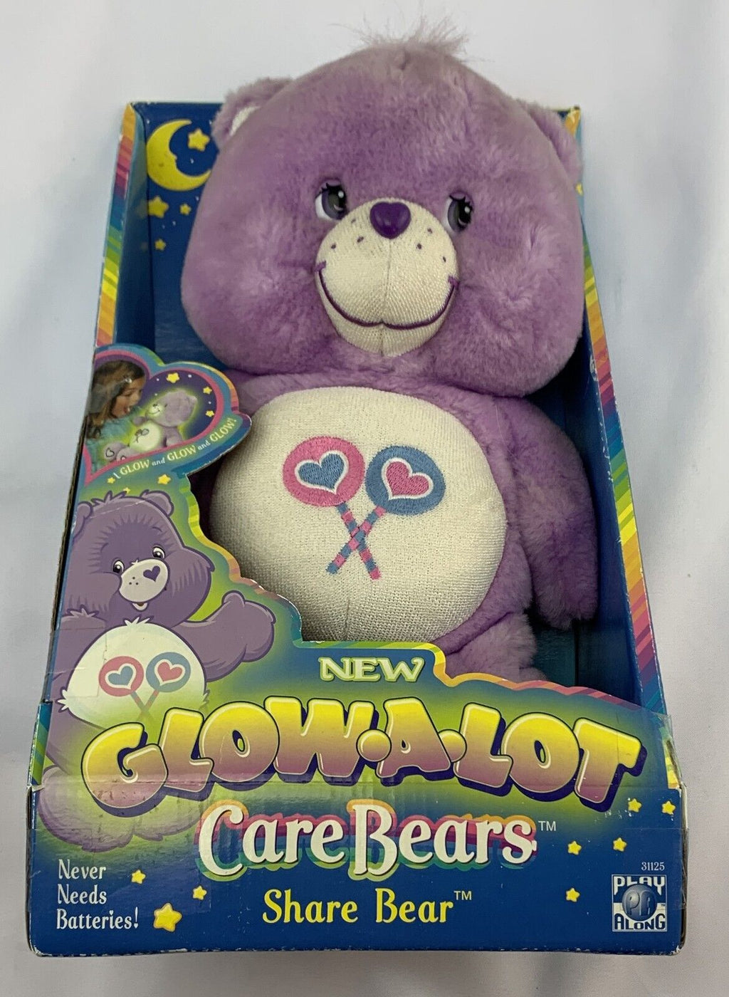 Care Bears Glow A Lot Share Bear Plush - 2003 - New