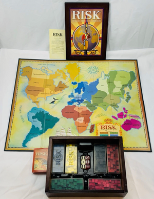 Risk Wood Bookshelf Game - 2005 - Hasbro - Great Condition