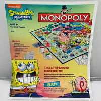 Spongebob Monopoly Game - 2014 - Hasbro - Very Good Condition