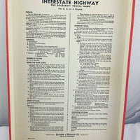 Interstate Highway Game - 1963 - Selchow & Righter - Great Condition