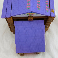 Lincoln Logs Pink Country Meadow Cottage - Very Condition