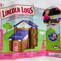 Lincoln Logs Pink Country Meadow Cottage - Very Condition