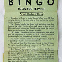 Coca Cola Bingo Set - 1940's - Milton Bradley - Good Condition
