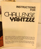 Challenge Yahtzee Game - 1974 - Milton Bradley - Great Condition