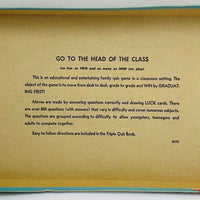 Go To The Head Of The Class Game 12th Edition - 1967 - Milton Bradley - Great Condition