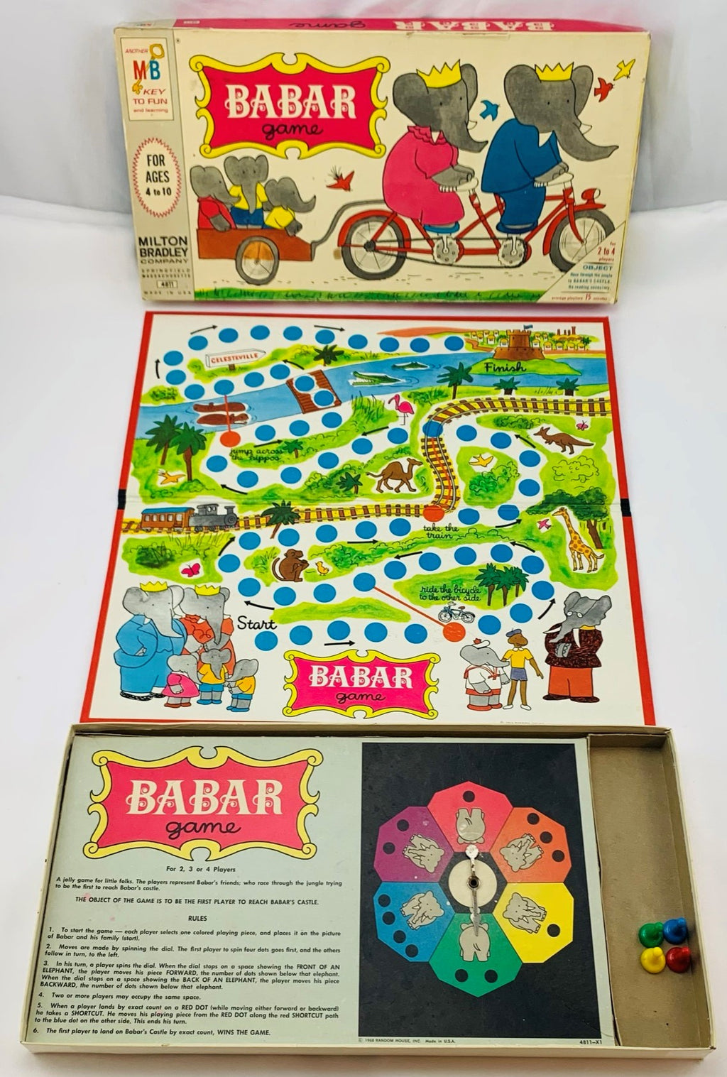 Babar Game - 1968 - Milton Badley - Great Condition