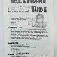 Elephant Ride Game - 1999 - Ravensburger - Great Condition