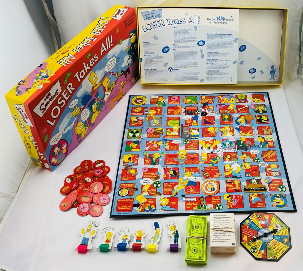 The Simpsons: LOSER Takes All! Game - 2001 - RoseArt - Great Condition