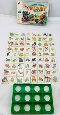 Memory Game Animal Families - 1990 - Milton Bradley - Very Good Condition