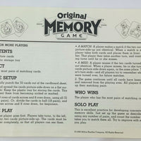Memory Game - 1990 - Milton Bradley - Great Condition
