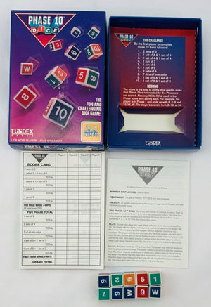 Phase 10 Dice Game - 1993 - Fundex - Great Condition