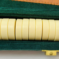 Green Colored Backgammon Game 15" x 10" - Complete - Great Condition