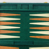 Green Colored Backgammon Game 15" x 10" - Complete - Great Condition