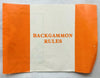 Green Colored Backgammon Game 15" x 10" - Complete - Great Condition