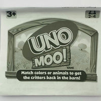 UNO Moo Game - 2008 - Mattel - Great Condition
