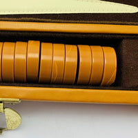 Tan Backgammon Game 15.5" x 10" - Complete - Great Condition