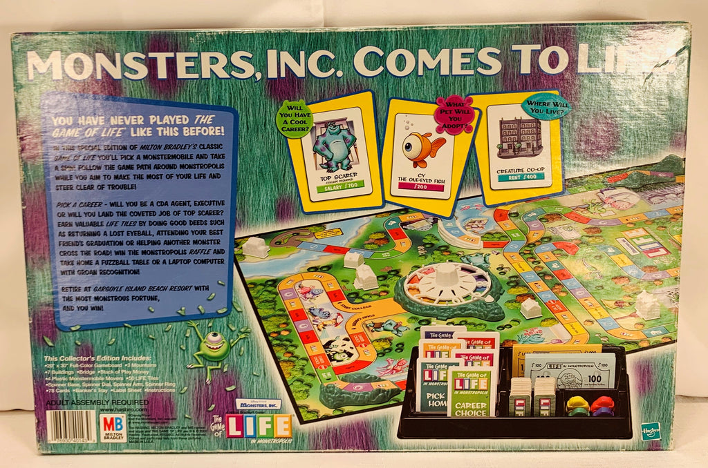 game of life monsters inc Monsters Inc. Game of Life - 2001 - Milton Bradley - Great Condition