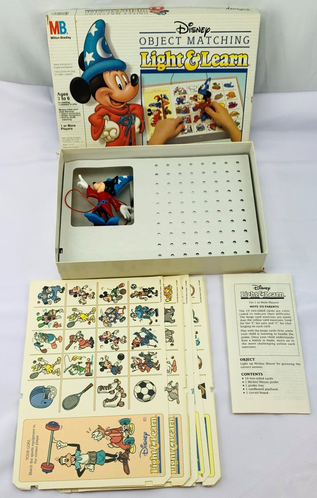 Mickey Mouse Light & Learn - 1989 - Milton Bradley - Great Condition
