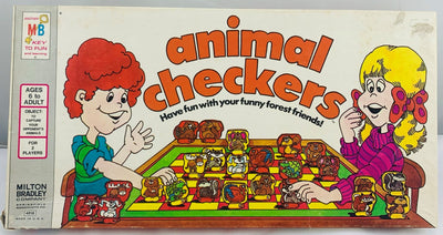 Animal Checkers - 1978 - Milton Bradley - Great Condition