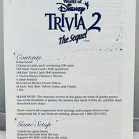 The Wonderful World of Disney Trivia 2: The Sequel Game - 2000 - Mattel - Great Condition