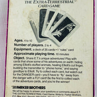 E.T. The Extra-Terrestrial Card Game - 1982 - Parker Brothers - Great Condition