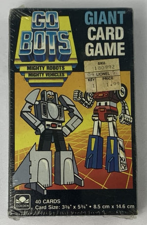 GoBots GIANT Card Game - 1985 - Golden - New